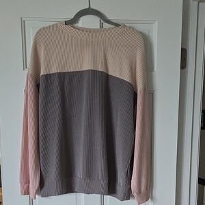 Chic Colorblock Crew Neck Sweater